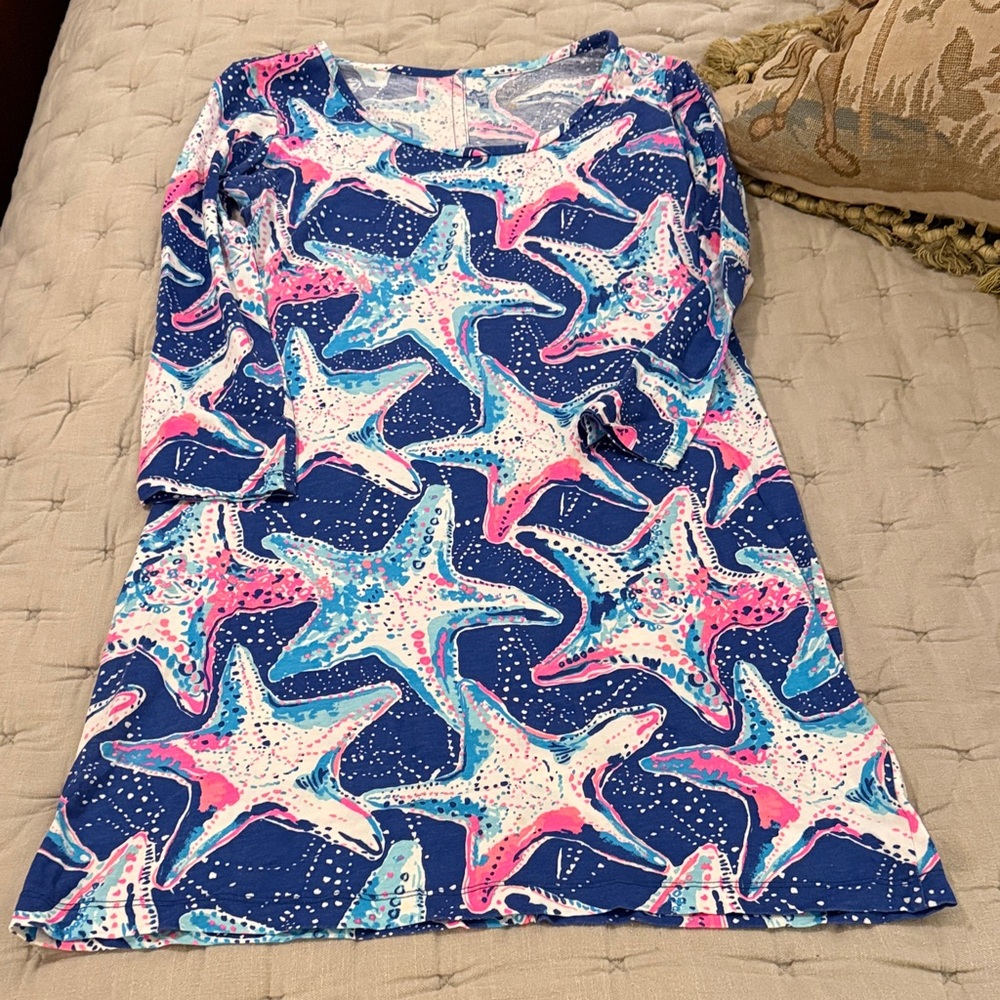 Lilly Pulitzer Starfish Print Long Sleeve Dress